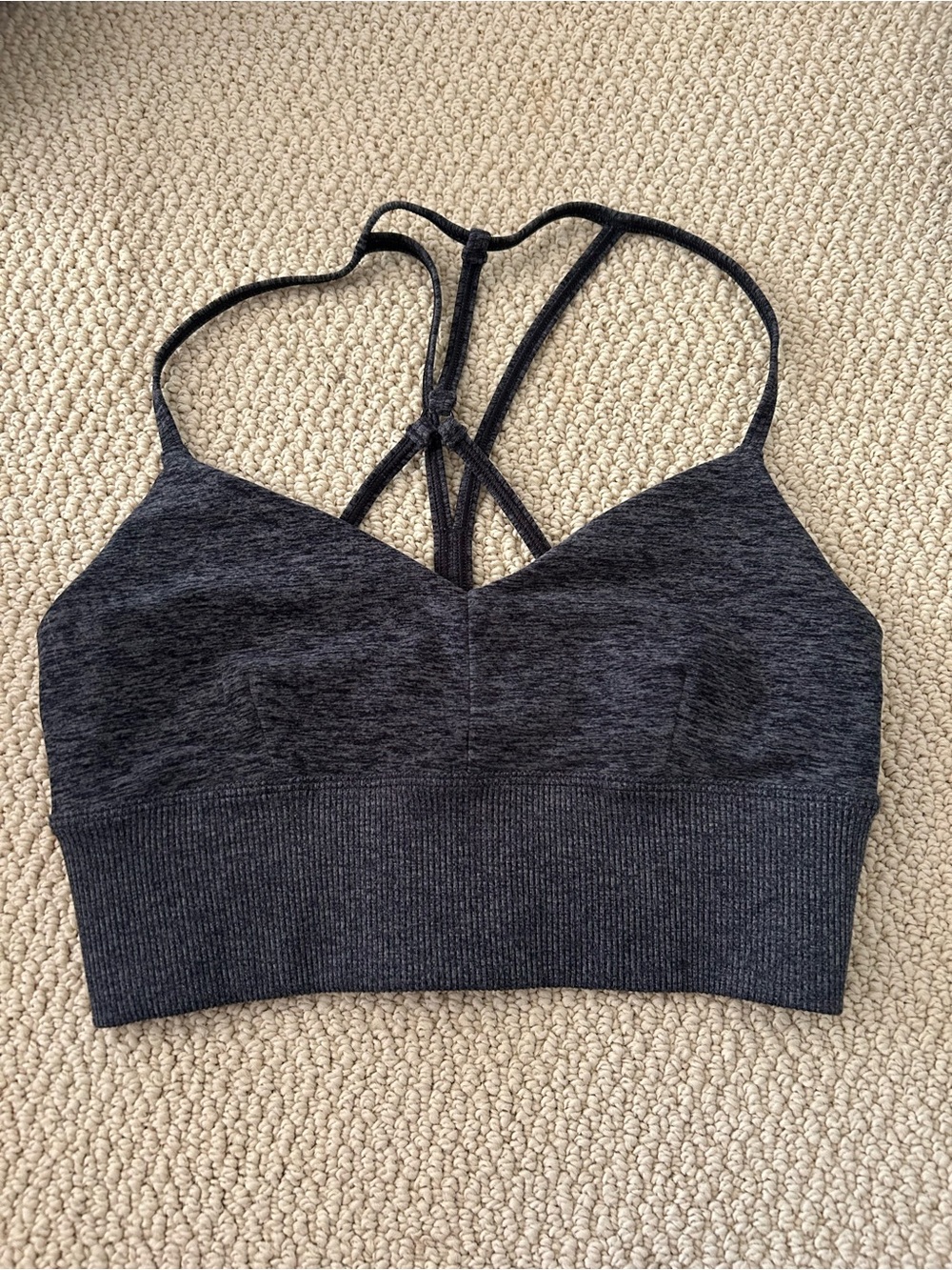 ALO Dark Gray Strappy sports bra